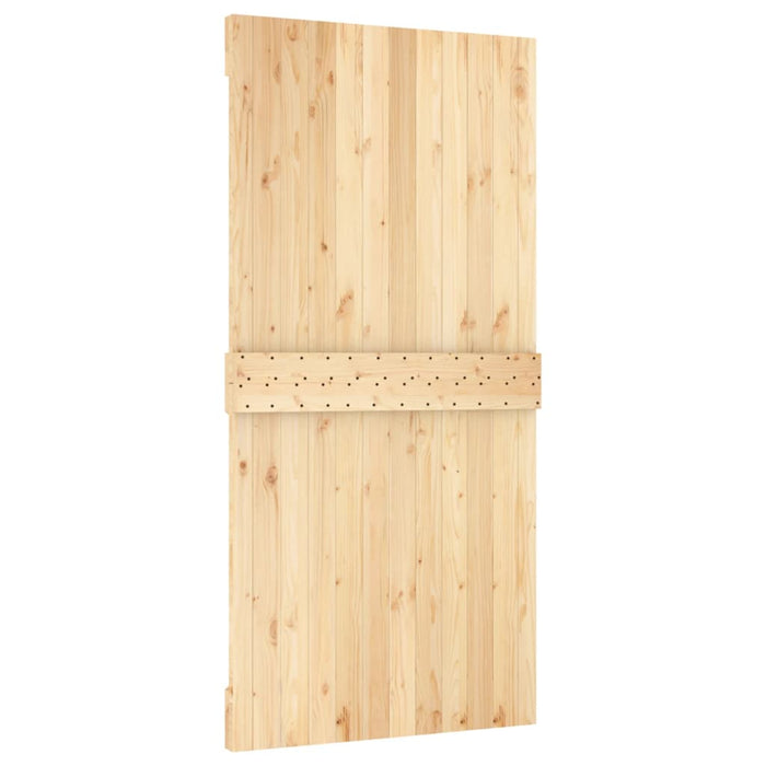 vidaXL Porta Scorrevole con Set Hardware 100x210cm Legno Massello Pino