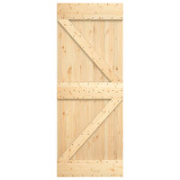 vidaXL Porta Scorrevole con Set Hardware 70x210 cm Legno Massello Pino