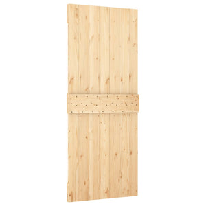 vidaXL Porta Scorrevole con Set Hardware 85x210 cm Legno Massello Pino