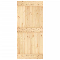 vidaXL Porta Scorrevole con Set Hardware 95x210 cm Legno Massello Pino