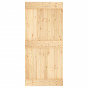 vidaXL Porta Scorrevole con Set Hardware 95x210 cm Legno Massello Pino