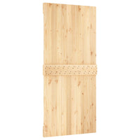 vidaXL Porta Scorrevole con Set Hardware 95x210 cm Legno Massello Pino