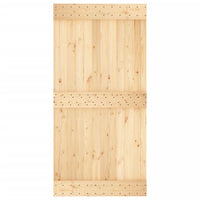 vidaXL Porta Scorrevole con Set Hardware 100x210cm Legno Massello Pino