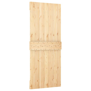 vidaXL Porta Scorrevole con Set Hardware 85x210 cm Legno Massello Pino