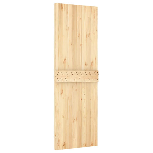 vidaXL Porta Scorrevole con Set Hardware 70x210 cm Legno Massello Pino