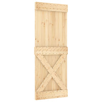 vidaXL Porta Scorrevole con Set Hardware 80x210 cm Legno Massello Pino