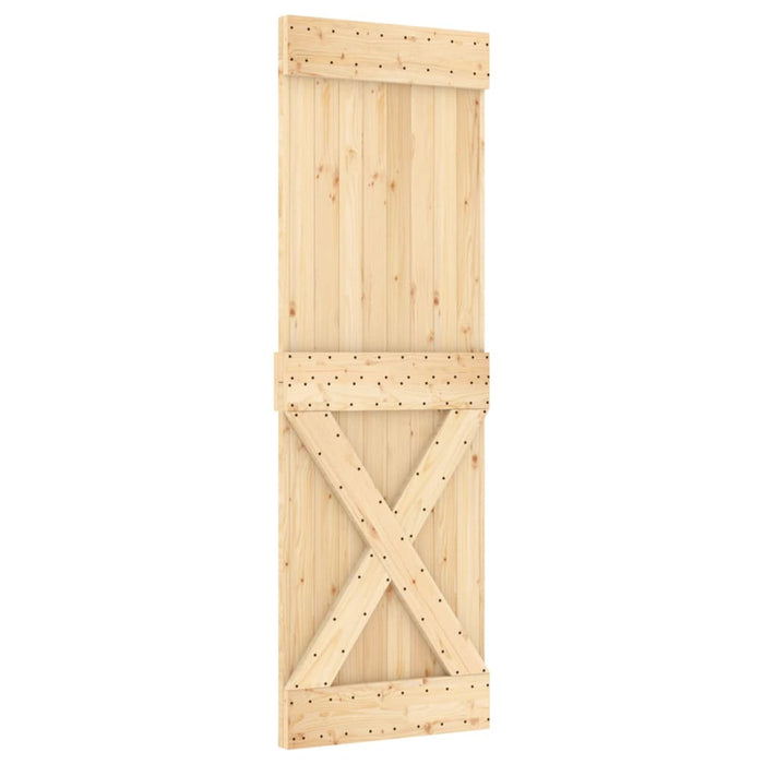 vidaXL Porta Scorrevole con Set Hardware 70x210 cm Legno Massello Pino