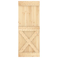 vidaXL Porta Scorrevole con Set Hardware 80x210 cm Legno Massello Pino