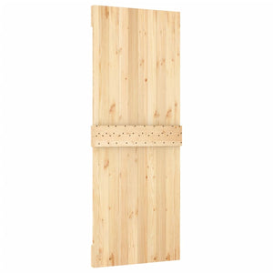 vidaXL Porta Scorrevole con Set Hardware 80x210 cm Legno Massello Pino