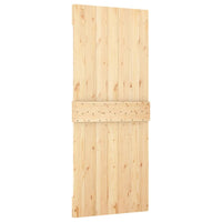 vidaXL Porta Scorrevole con Set Hardware 85x210 cm Legno Massello Pino