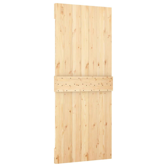 vidaXL Porta Scorrevole con Set Hardware 85x210 cm Legno Massello Pino