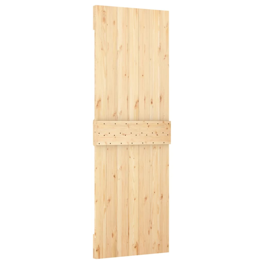 vidaXL Porta Scorrevole con Set Hardware 70x210 cm Legno Massello Pino