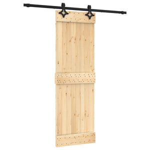 vidaXL Porta Scorrevole con Set Hardware 70x210 cm Legno Massello Pino