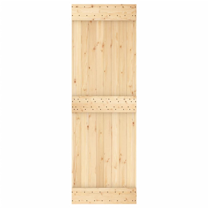 vidaXL Porta Scorrevole con Set Hardware 70x210 cm Legno Massello Pino