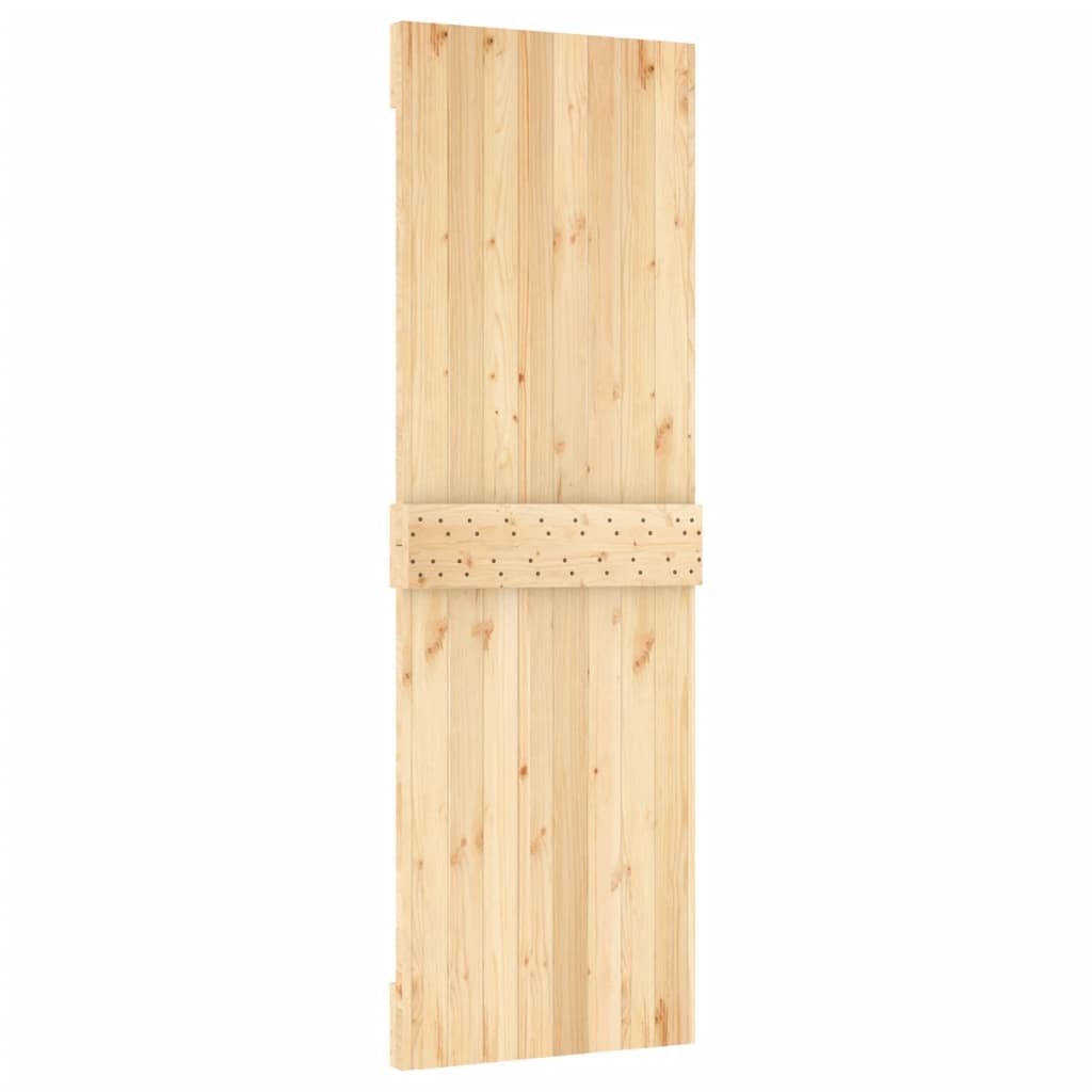 vidaXL Porta Scorrevole con Set Hardware 70x210 cm Legno Massello Pino