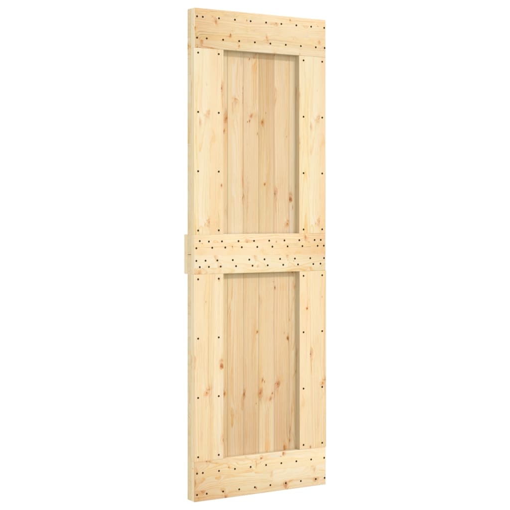 vidaXL Porta Scorrevole con Set Hardware 70x210 cm Legno Massello Pino