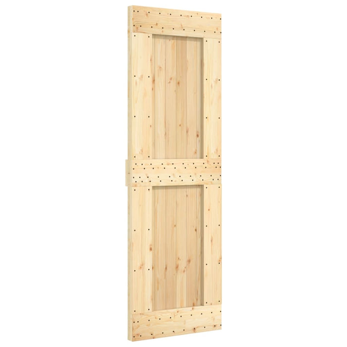 vidaXL Porta Scorrevole con Set Hardware 70x210 cm Legno Massello Pino