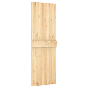 vidaXL Porta Scorrevole con Set Hardware 70x210 cm Legno Massello Pino