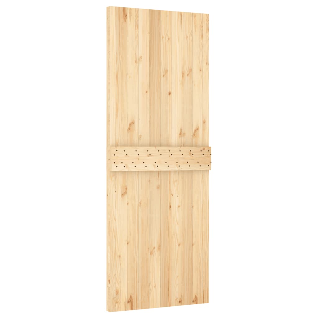 vidaXL Porta Scorrevole con Set Hardware 80x210 cm Legno Massello Pino