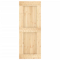 vidaXL Porta Scorrevole con Set Hardware 85x210 cm Legno Massello Pino