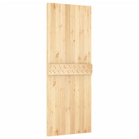 vidaXL Porta Scorrevole con Set Hardware 85x210 cm Legno Massello Pino