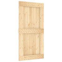 vidaXL Porta Scorrevole con Set Hardware 100x210cm Legno Massello Pino