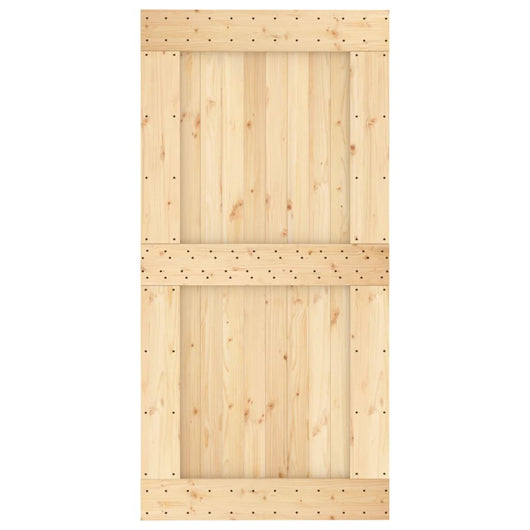 vidaXL Porta Scorrevole con Set Hardware 100x210cm Legno Massello Pino