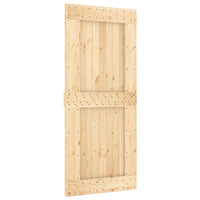 vidaXL Porta Scorrevole con Set Hardware 90x210 cm Legno Massello Pino