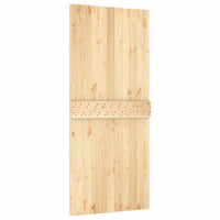 vidaXL Porta Scorrevole con Set Hardware 90x210 cm Legno Massello Pino