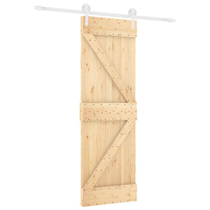 vidaXL Porta Scorrevole con Set Hardware 70x210 cm Legno Massello Pino