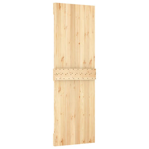 vidaXL Porta Scorrevole con Set Hardware 80x210 cm Legno Massello Pino