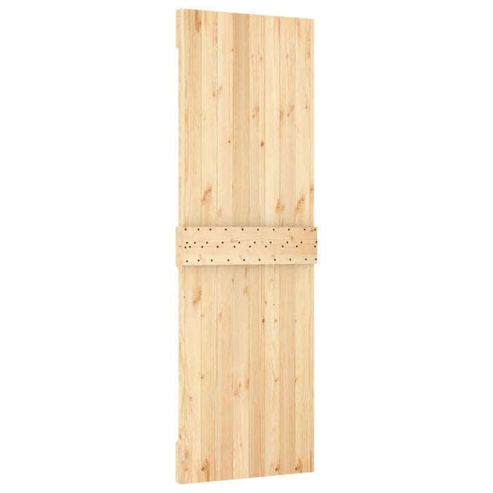 vidaXL Porta Scorrevole con Set Hardware 80x210 cm Legno Massello Pino