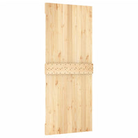 vidaXL Porta Scorrevole con Set Hardware 100x210cm Legno Massello Pino