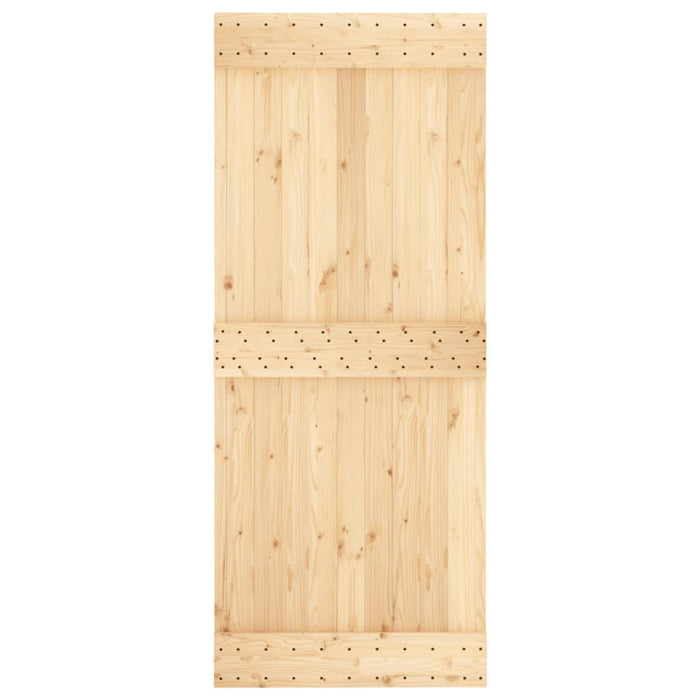 vidaXL Porta Scorrevole con Set Hardware 85x210 cm Legno Massello Pino