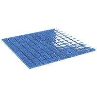 vidaXL Piastrelle Mosaico 11 pz Blu 30x30 cm in Vetro