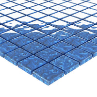 vidaXL Piastrelle Mosaico 11 pz Blu 30x30 cm in Vetro