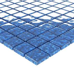 vidaXL Piastrelle Mosaico 11 pz Blu 30x30 cm in Vetro