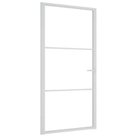 vidaXL Porta Interna 102,5x201,5 cm Bianca in Vetro ESG e Alluminio