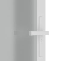 vidaXL Porta Interna 76x201,5 cm Bianco Opaco Vetro e Alluminio