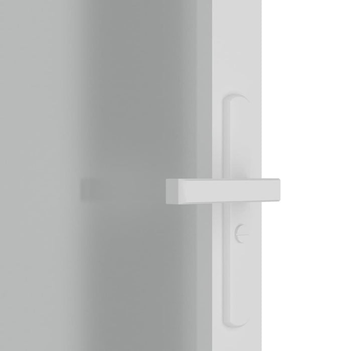 vidaXL Porta Interna 76x201,5 cm Bianco Opaco Vetro e Alluminio