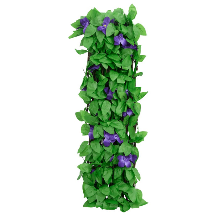 vidaXL Traliccio Edera Artificiale Espandibile 5 pz Verde 180x70 cm