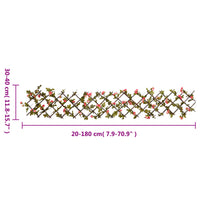 vidaXL Traliccio Edera Artificiale Espandibile Rosa Scuro 180x20 cm