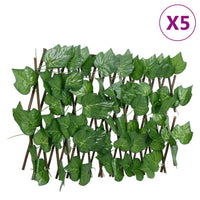 vidaXL Traliccio Foglie Vite Artificiale Espandibile Verde5pz 180x20cm