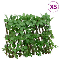 vidaXL Traliccio Edera Artificiale Espandibile 5 pz Verde 180x30 cm