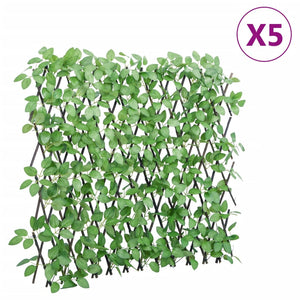 vidaXL Traliccio Edera Artificiale Espandibile 5 pz Verde 180x65 cm