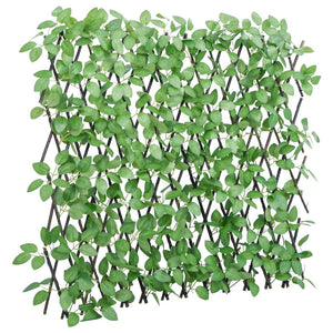 vidaXL Traliccio Edera Artificiale Espandibile 5 pz Verde 180x65 cm