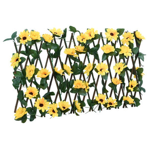 vidaXL Traliccio Edera Artificiale Espandibile 5pz Giallo 180x20 cm