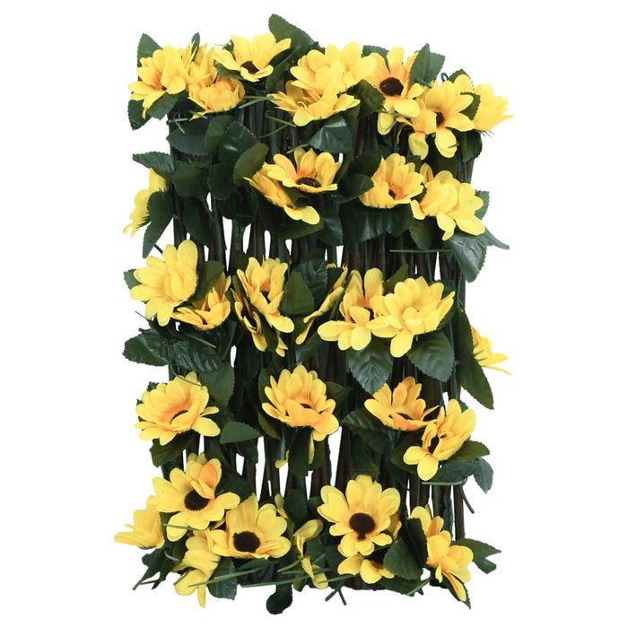 vidaXL Traliccio Edera Artificiale Espandibile 5pz Giallo 180x20 cm