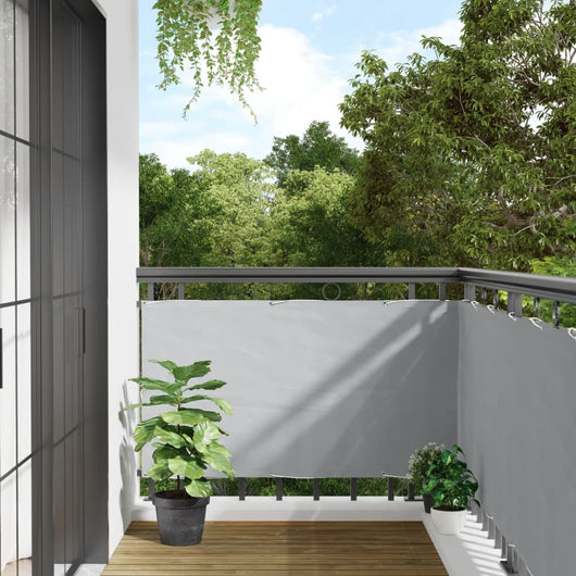 vidaXL Paravento da Balcone Grigio 300x75 cm in PVC