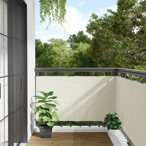 vidaXL Paravento da Balcone Bianco 500x75 cm in PVC